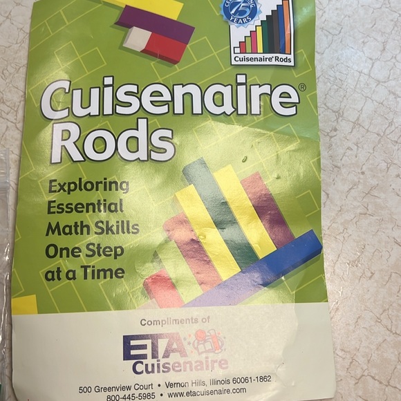 Cuisenaire Rods,TwoColor Counters, Geometric Shapes, Squares, Math Homeschooling - Picture 10 of 13